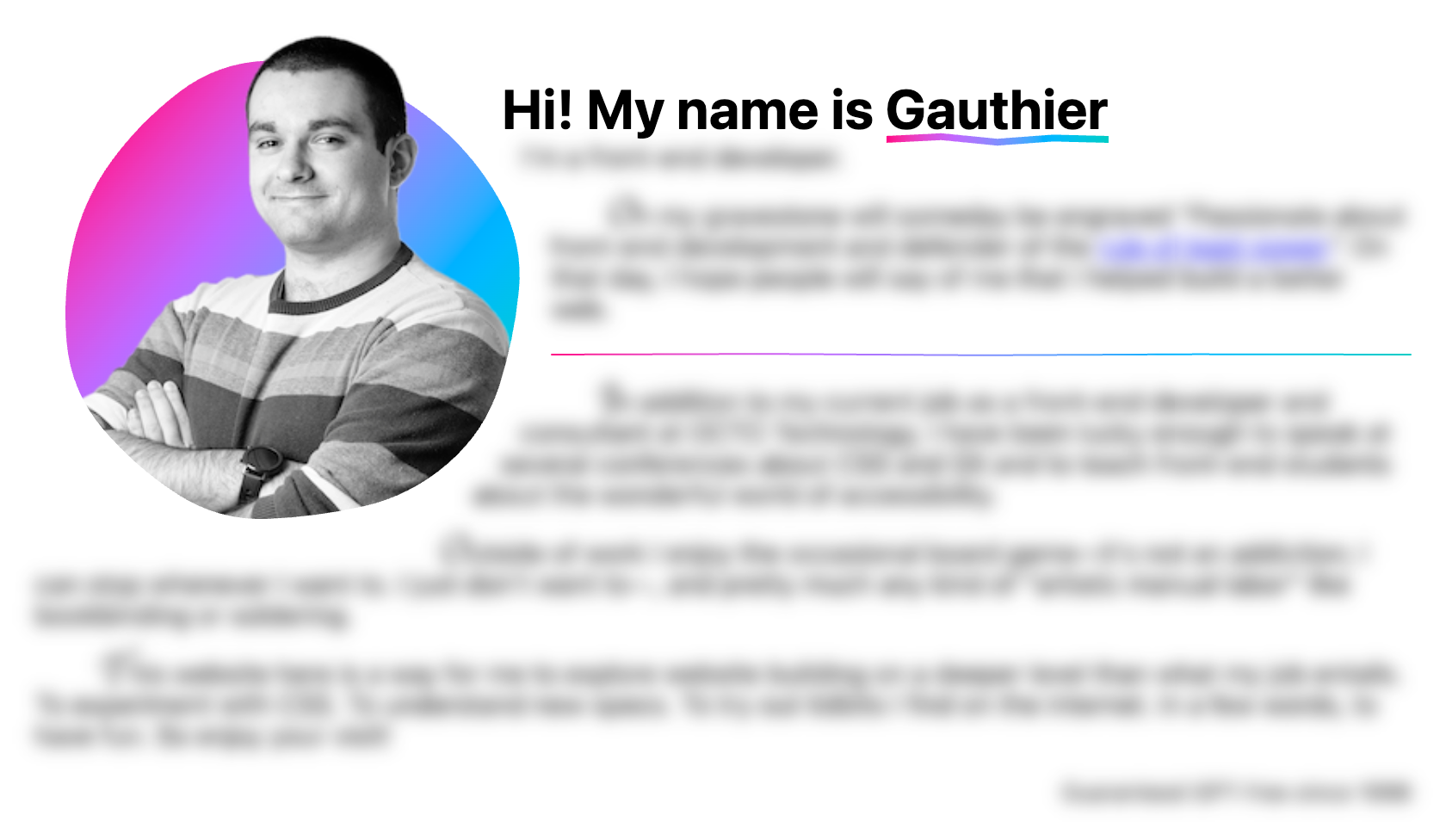 A colorful theme displaying a prominent blob